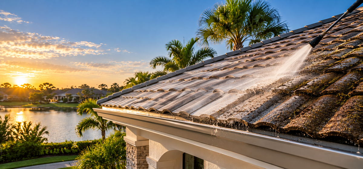 Roof cleaning in Central Florida