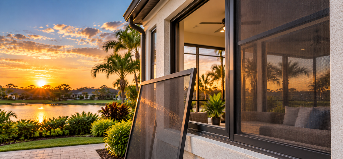 Window screen replacement in Central Florida